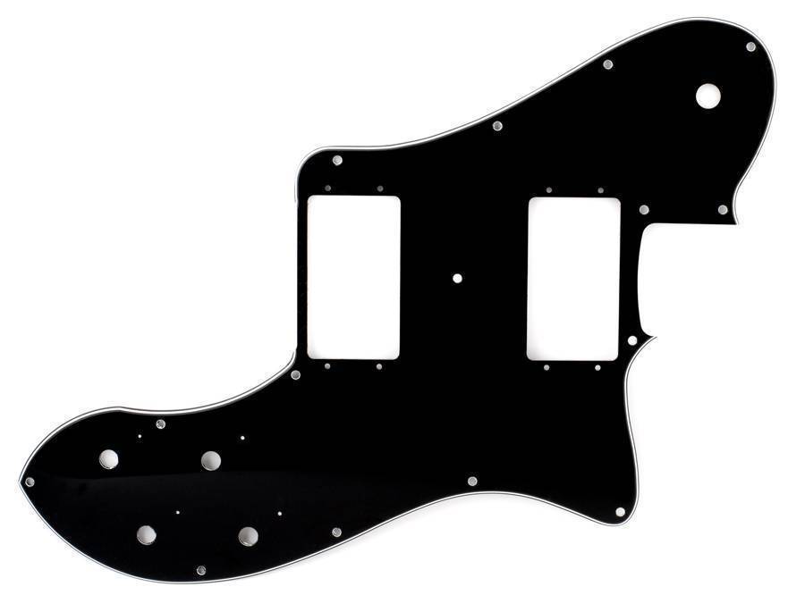 \'72 Tele Deluxe Pickguard - 3-Ply 14-Hole Mount - Black