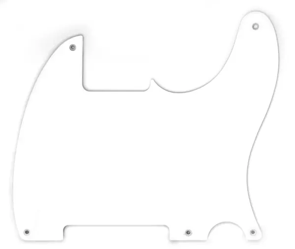 1-Ply White Vintage-Style 5-Hole Mount Esquire Pickguard