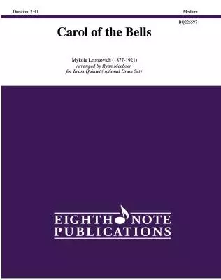 Eighth Note Publications - Carol of the Bells - Leontovich/Meeboer - Brass Quintet