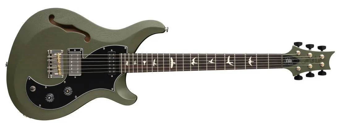 S2 Vela Semi-Hollow Satin Electric Guitar with Gigbag - Matcha Green