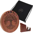 12\'\' Rain Disk, Stream Sound - Moon Phases & Tree of Life Carving