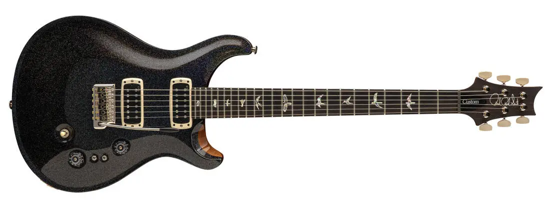 Custom 24-08 Electric Guitar with Hardshell Case - Black Rainbow Holoflake