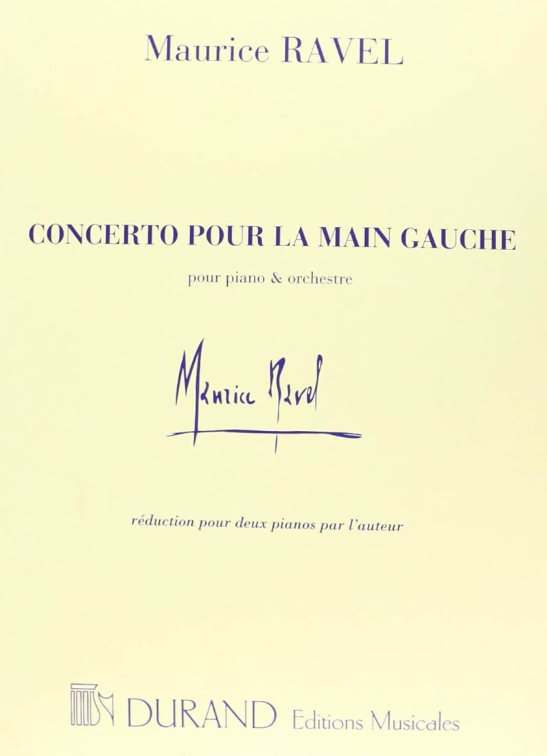Concerto pour la Main Gauche (Concerto for the Left Hand) - Ravel - 2P3H - Book