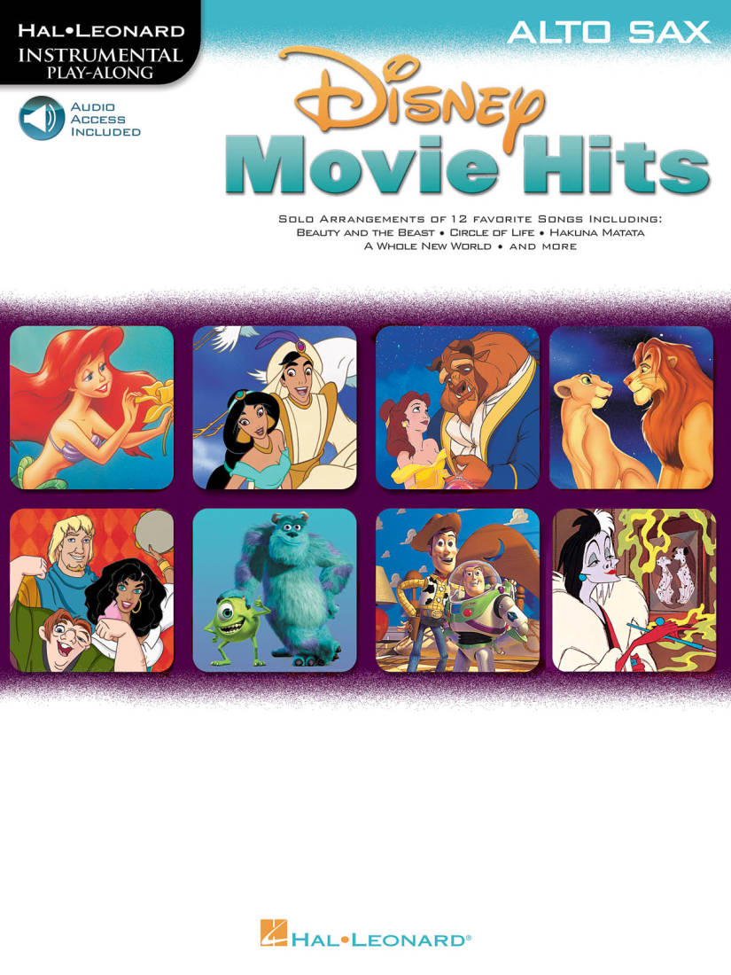 Disney Movie Hits Play-Along (with Orchestra)  - Alto Saxophone - Book/Audio Online