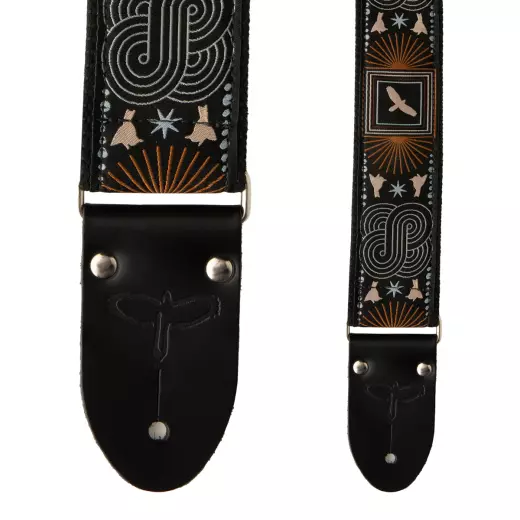 2\'\' Custom Jacquard Deluxe Retro Strap - Beige Birds