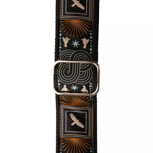 2\'\' Custom Jacquard Deluxe Retro Strap - Beige Birds