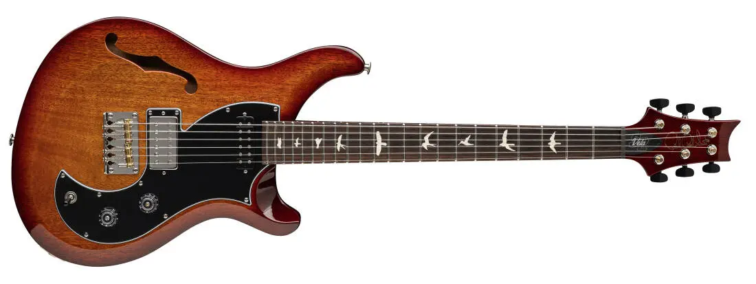 S2 Vela Semi-Hollow Electric Guitar with Gigbag - Dark Cherry Sunburst
