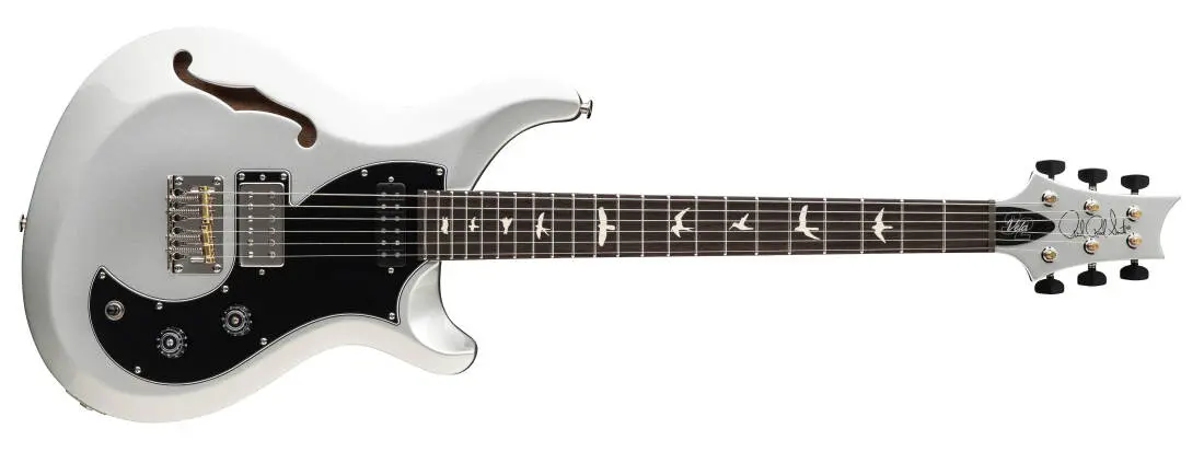 S2 Vela Semi-Hollow Electric Guitar with Gigbag - Platinum Metallic