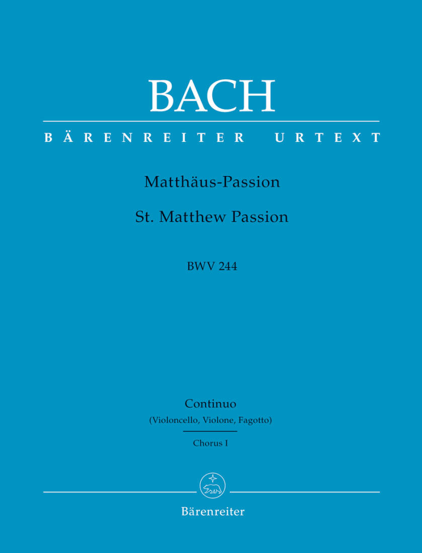 St. Matthew Passion BWV 244 - Bach/Durr/Schneider - Choral Accompaniment
