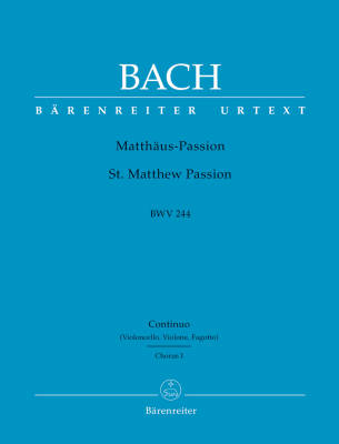 St. Matthew Passion BWV 244 - Bach/Durr/Schneider - Choral Accompaniment