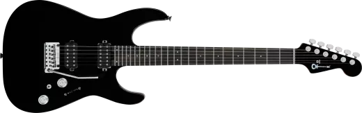 Charvel Guitars - Pro-Mod Plus Dinky DK24 HH 2PT EB, Ebony Fingerboard - Raven Black