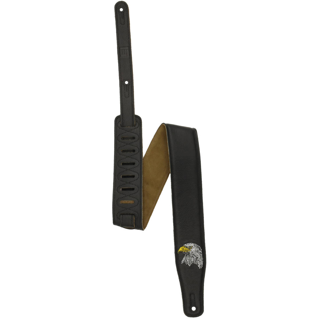 2.5\'\' Leather Guitar Strap with Suede Backing - Eagle