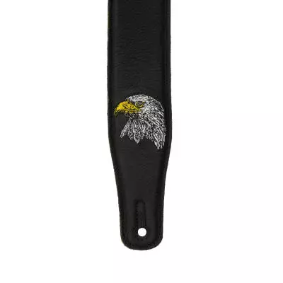 2.5\'\' Leather Guitar Strap with Suede Backing - Eagle