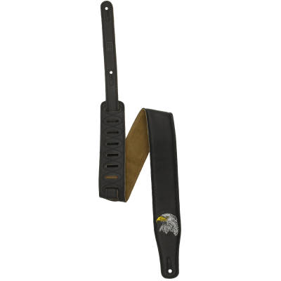 Levys - 2.5 Leather Guitar Strap with Suede Backing - Eagle