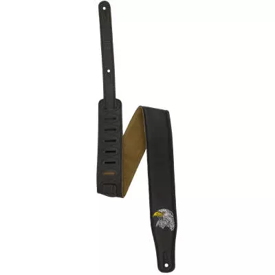 Levys - 2.5 Leather Guitar Strap with Suede Backing - Eagle