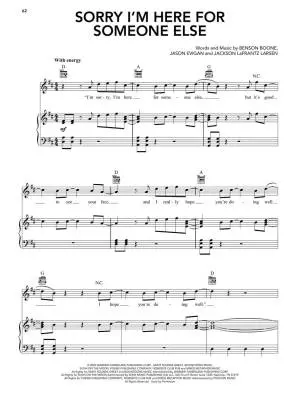 Benson Boone Sheet Music Collection - Piano/Vocal/Guitar - Book