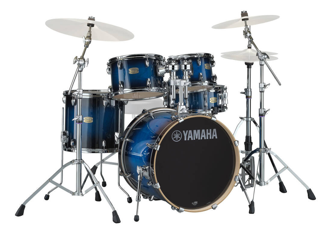 Stage Custom Birch 5-Piece Drum Kit (20,10,12,14,SD) with 700 Series Hardware - Deep Blue Sunburst
