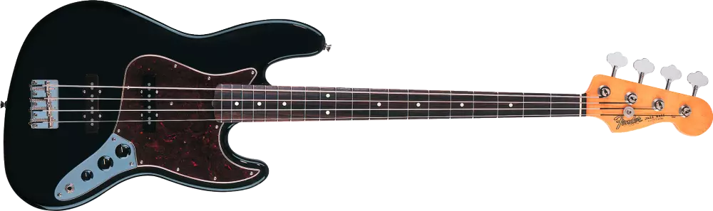 \'60s Jazz Bass, Rosewood Fingerboard, Black, 4-Ply Brown Shell Pickguard