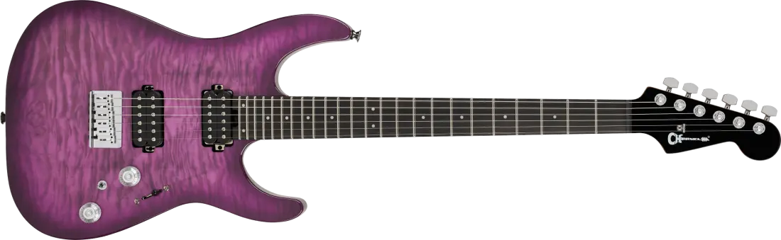 Pro-Mod Plus Dinky DK24 HH HT EB QM, Ebony Fingerboard - Violet Radiance