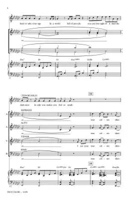 True Colors - Lauper/Steinberg/Kelly/Blunt - Choral Octavo - SATB Accompanied/Solo