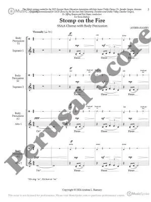 Stomp on the Fire - Ramsey - Choral Octavo - SSAA A Cappella
