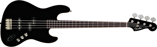 Aerodyne Jazz Bass, Rosweood Stained Fingerboard, Black, No Pickguard