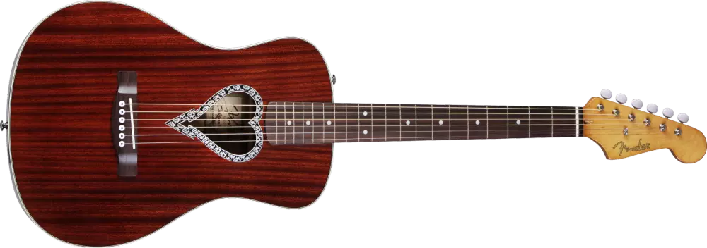 Alkaline Trio Malibu, Mahogany Top, Back and Sides, Heart Shaped Rosette