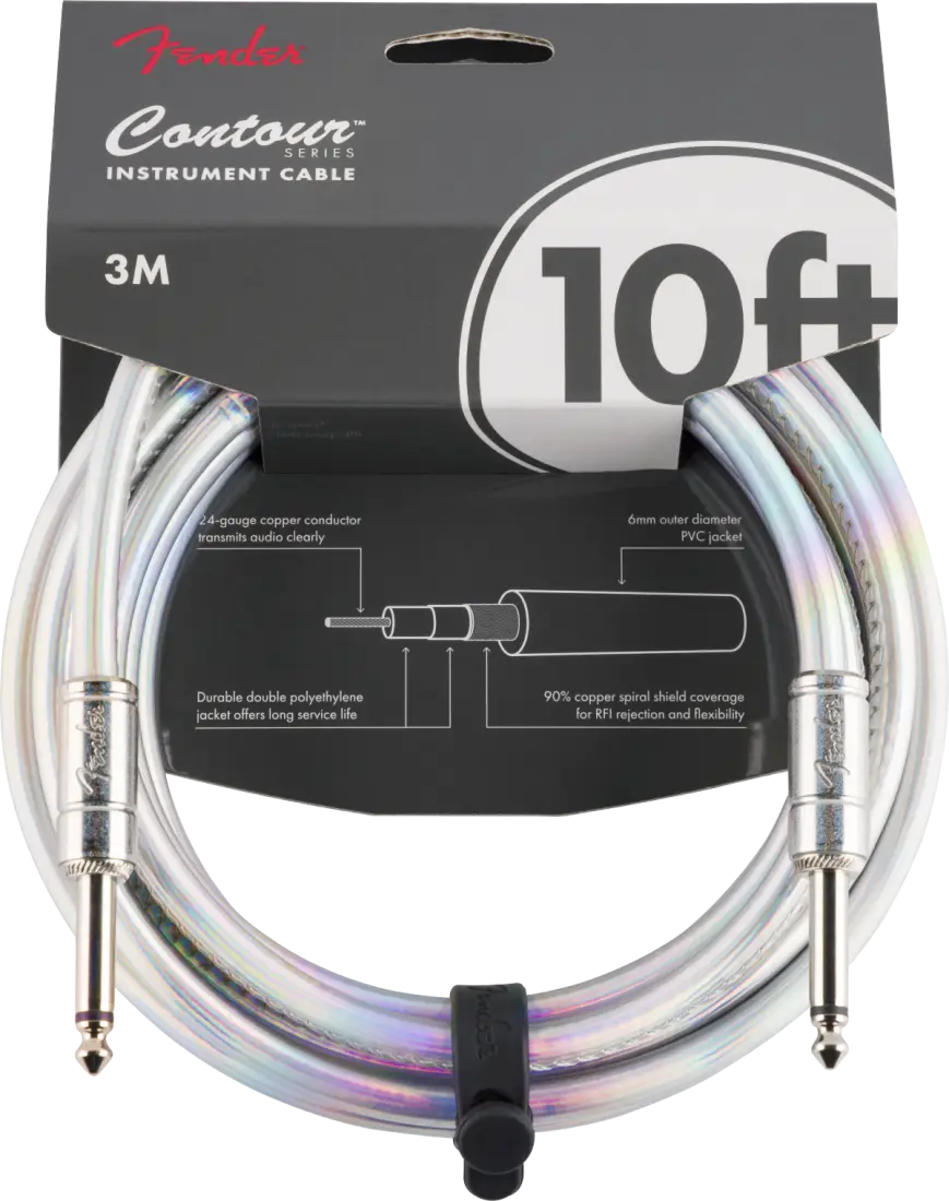 10\' Contour Instrument Cable - Iridescent