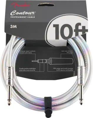 Fender - 10 Contour Instrument Cable - Iridescent