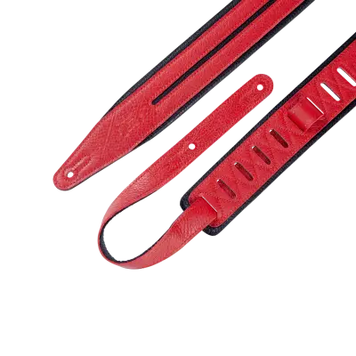 2.5\'\' Double Racing Stripe Series Guitar Strap - Red
