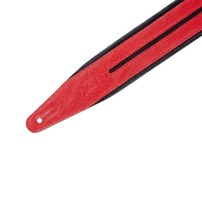 2.5\'\' Double Racing Stripe Series Guitar Strap - Red