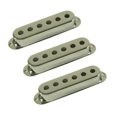 Kluson - Single Coil Brass Pickup Cover - Chrome (3 Pack)