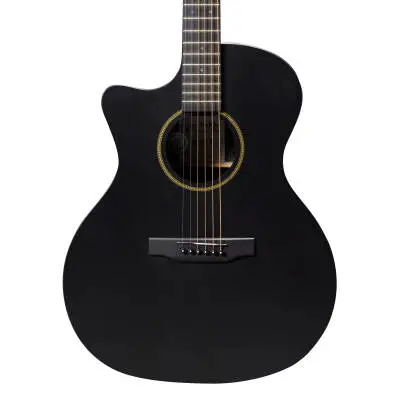 GPC-X1E Grand Performance Black HPL Acoustic/Electric Guitar with Gigbag (Left Handed)