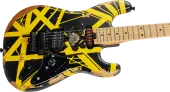Limited Edition Striped Series Frankenstein Frankie, Maple Fingerboard - Black with Yellow Stripes, Aged