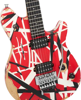 Limited Edition Wolfgang Special Striped Series, Ebony Fingerboard - Red, Black and White, Aged