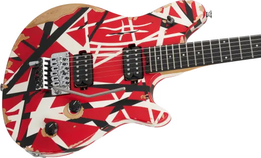 Limited Edition Wolfgang Special Striped Series, Ebony Fingerboard - Red, Black and White, Aged