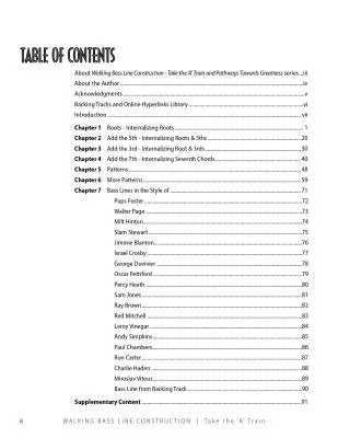 Walking Bass Line Construction: Take the \'A\' Train - Sinicrope - Double Bass - Book