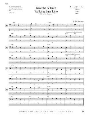 Walking Bass Line Construction: Take the \'A\' Train - Sinicrope - Double Bass - Book