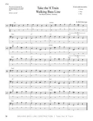 Walking Bass Line Construction: Take the \'A\' Train - Sinicrope - Double Bass - Book