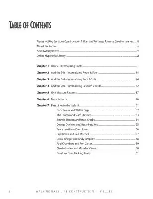 Walking Bass Line Construction: F Blues - Sinicrope - Double Bass - Book