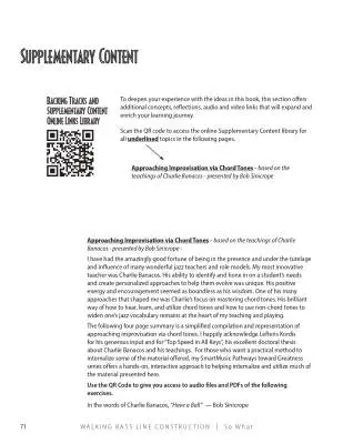 Walking Bass Line Construction: So What - Sinicrope - Double Bass - Book