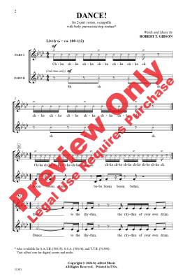 Dance! - Gibson - Choral Octavo - 2-Pt A Cappella