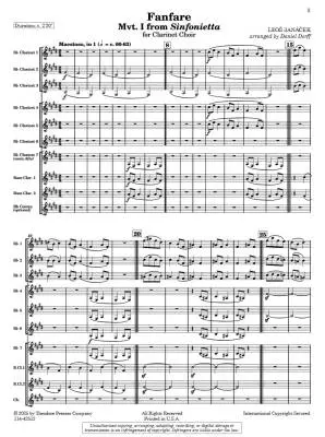 Fanfare: Movement 1 from Sinfonietta - Janacek/Dorff - Clarinet Ensemble