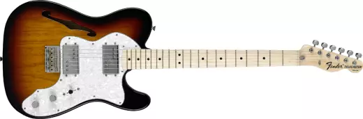 Classic Series \'72 Telecaster Thinline, Maple Fingerboard, 3-Colour Sunburst