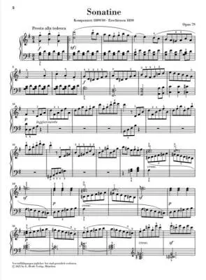 Piano Sonata no. 25 (Sonatina) G major op. 79 - Beethoven/Perahia/Gertsch  - Piano - Sheet