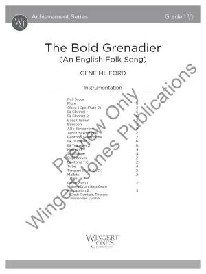 The Bold Grenadier (An English Folk Song) - Milford - Concert Band - Gr. 1.5