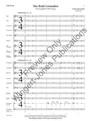 The Bold Grenadier (An English Folk Song) - Milford - Concert Band - Gr. 1.5