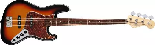 Deluxe Active Jazz Bass, Rosewood Fingerboard, Brown Sunburst, 4-Ply Brown Shell Pickguard
