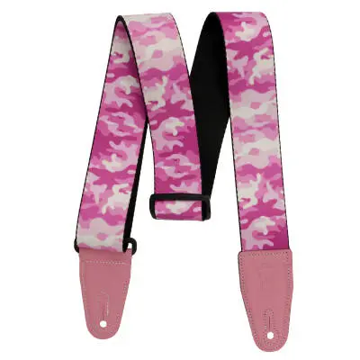 Levys - 2 Polyester Guitar Strap - Pink Camo