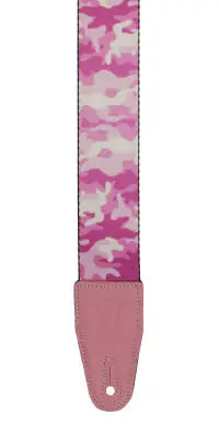 2\'\' Polyester Guitar Strap - Pink Camo